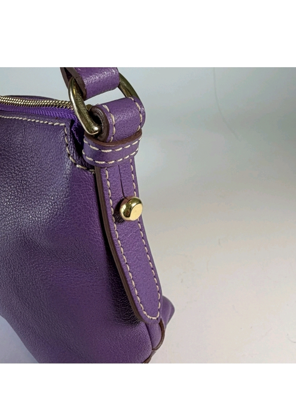 Dooney & Bourke Purple Leather Crossbody Bag - Picture 4 of 16